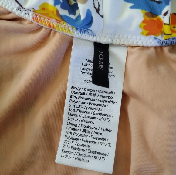 J. Crew Swim J. Crew Ruffle Scoop-Back One-Piece In Blossom Stripe Size 16 - Picture 6 of 6